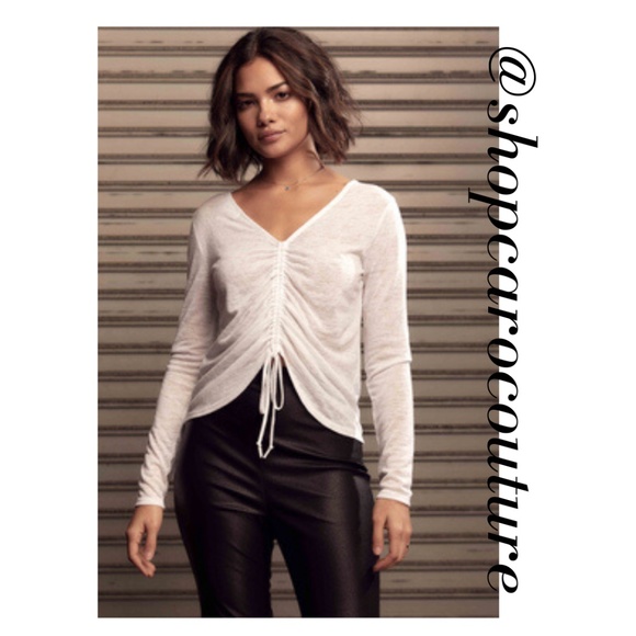 REVERSIBLE Long Sleeve Tie Blouse - Picture 1 of 5